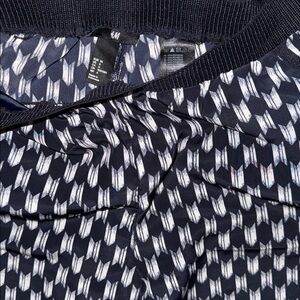 Blue White Pattern chevron elastic waist band business work travel conference